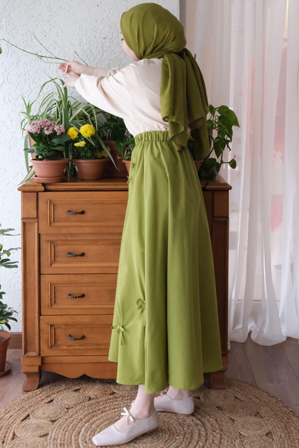 Pistachio Green Bow Skirt