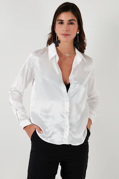 Regular Fit Satin Classic Shirt 66939642S4