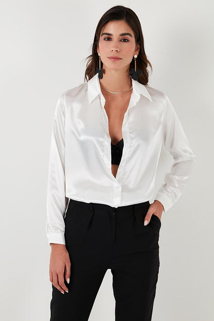 Regular Fit Satin Classic Shirt 66939642S4