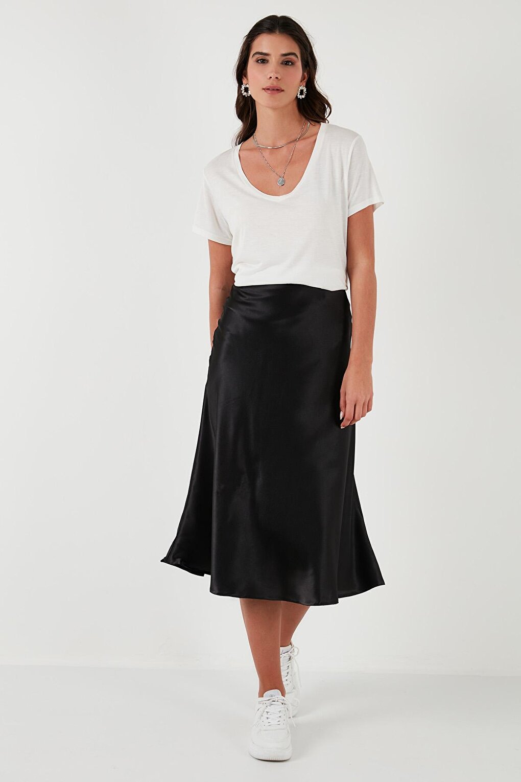 Satin Midi Skirt 669101472S4