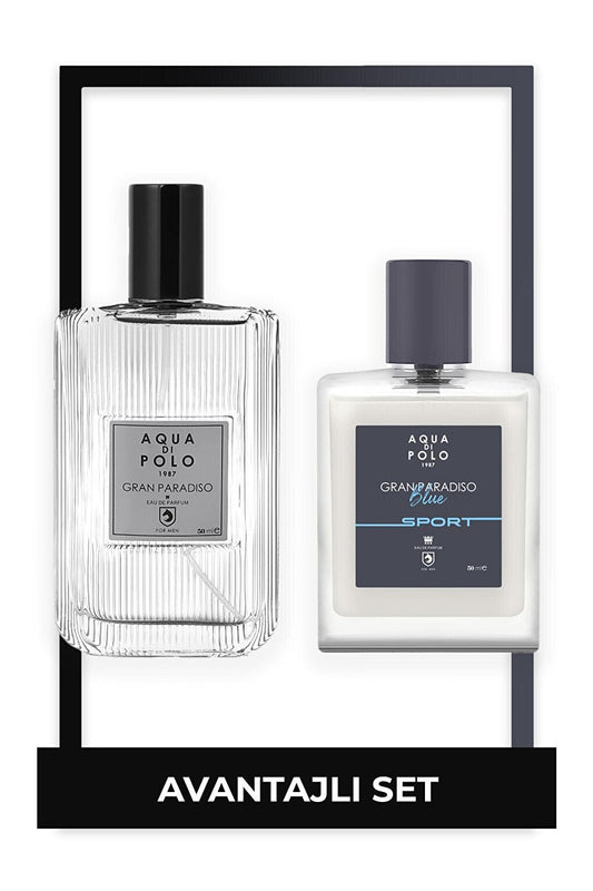 Gran Paradiso Blue Sport 50 ml and Gran Paradiso 50ml Edp 2-Piece New Year's Set Men's Perfume Set