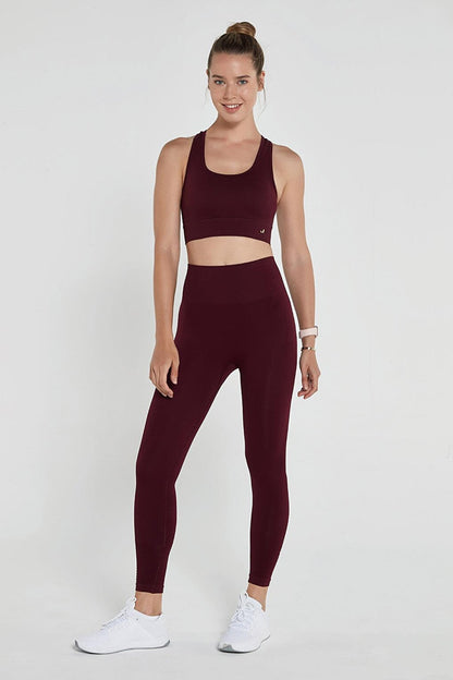 Gela High Waist, Flexible and Lifting Sports Tights Claret Red