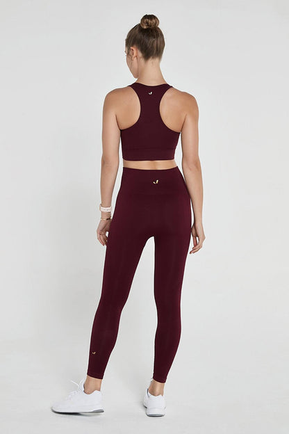 Gela High Waist, Flexible and Lifting Sports Tights Claret Red