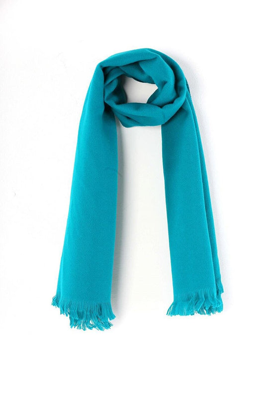 Basic Monotype Turquoise Cashmere Scarf LP-23WIN-080