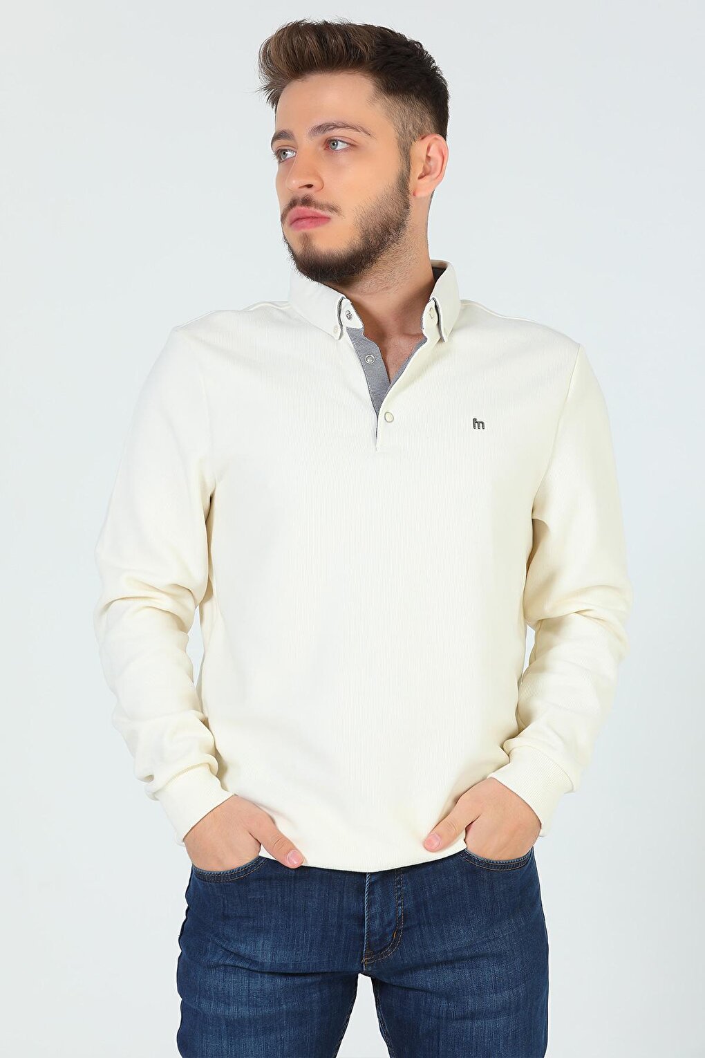 Men's Shirt Collar Sweatshirt