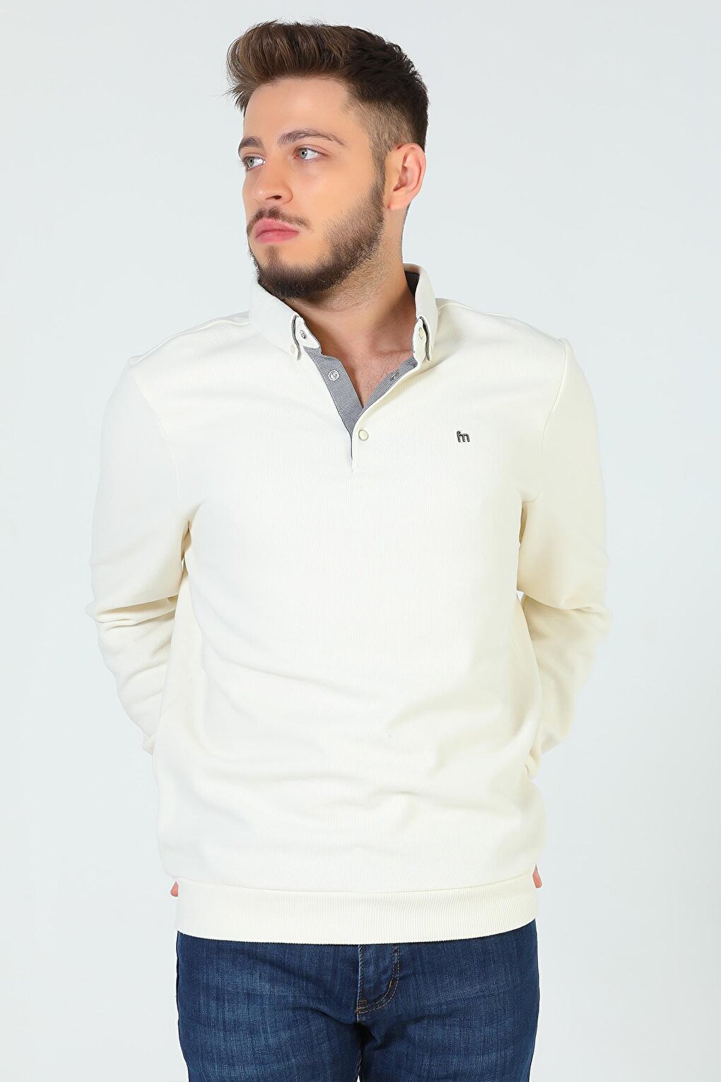 Men's Shirt Collar Sweatshirt