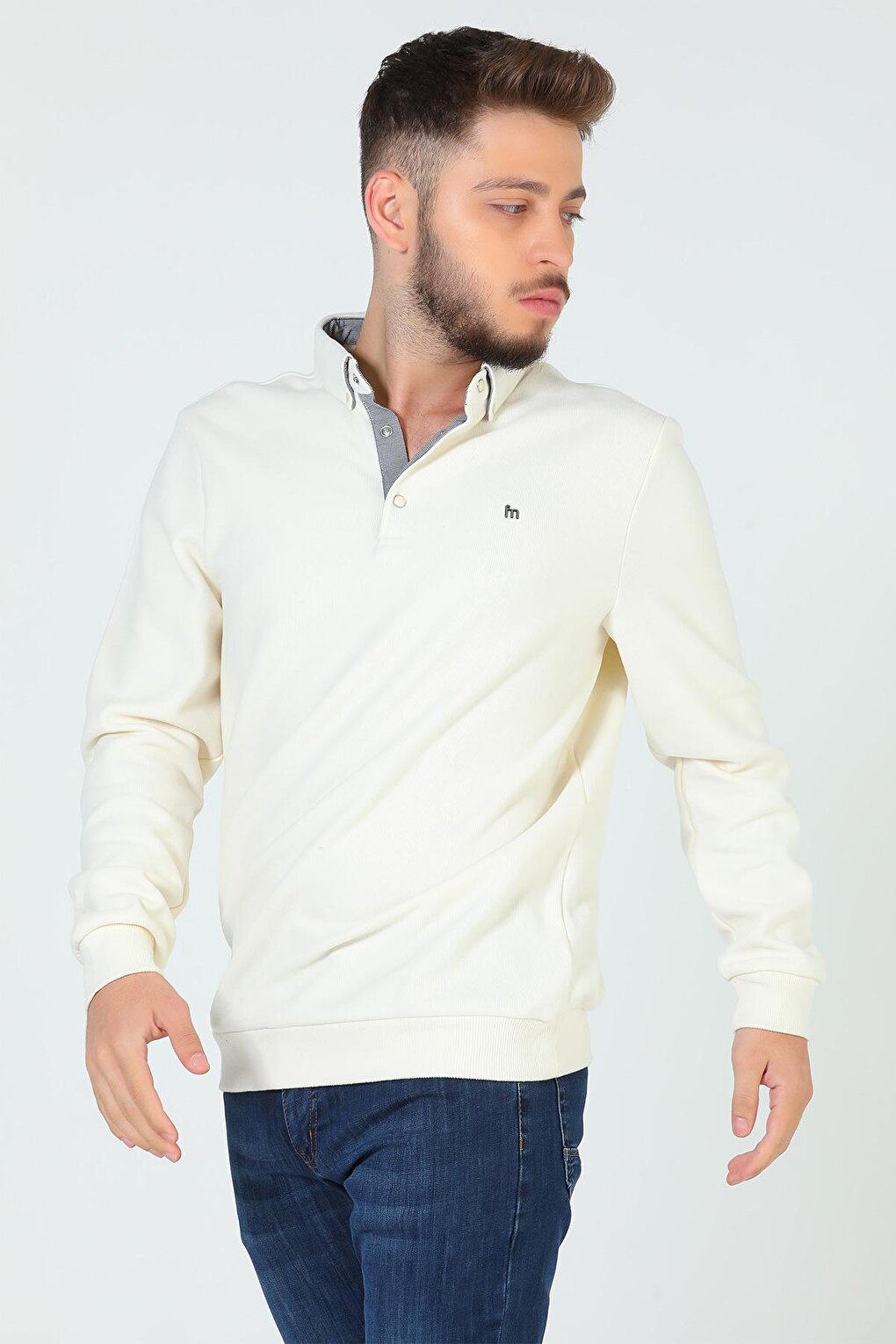 Men's Shirt Collar Sweatshirt