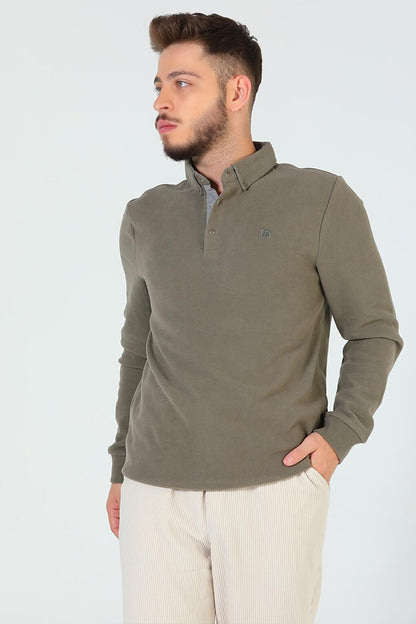 Men's Shirt Collar Sweatshirt