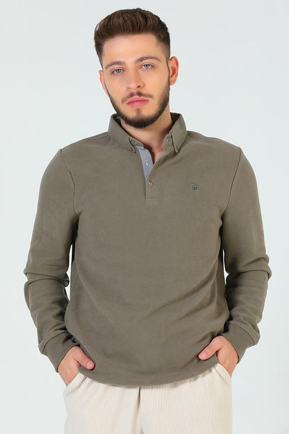 Men's Shirt Collar Sweatshirt