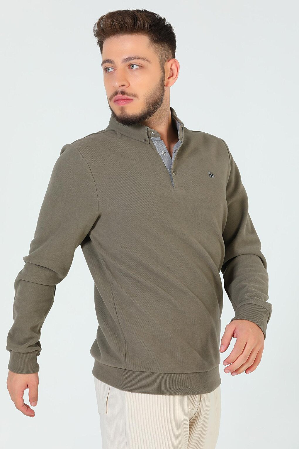 Men's Shirt Collar Sweatshirt