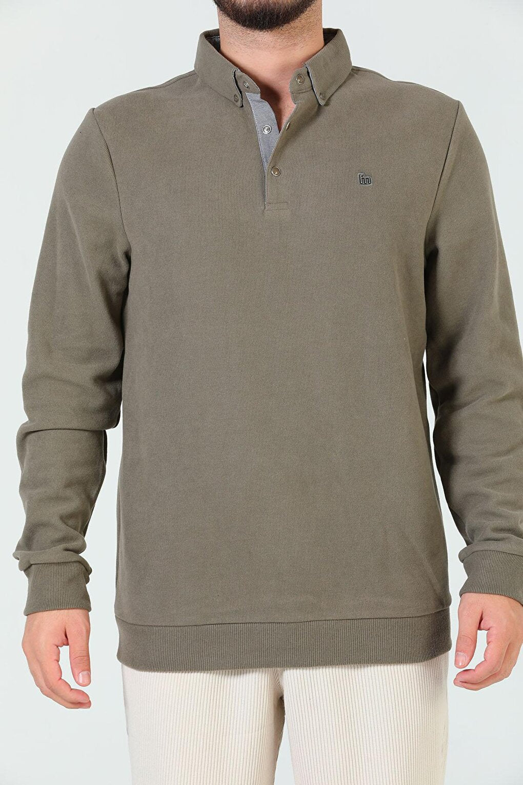 Men's Shirt Collar Sweatshirt