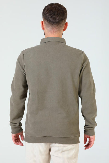 Men's Shirt Collar Sweatshirt