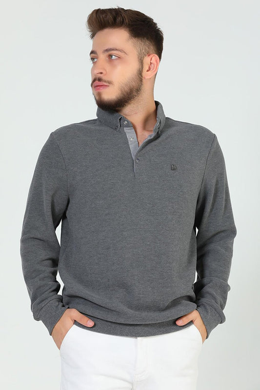 Men's Shirt Collar Sweatshirt