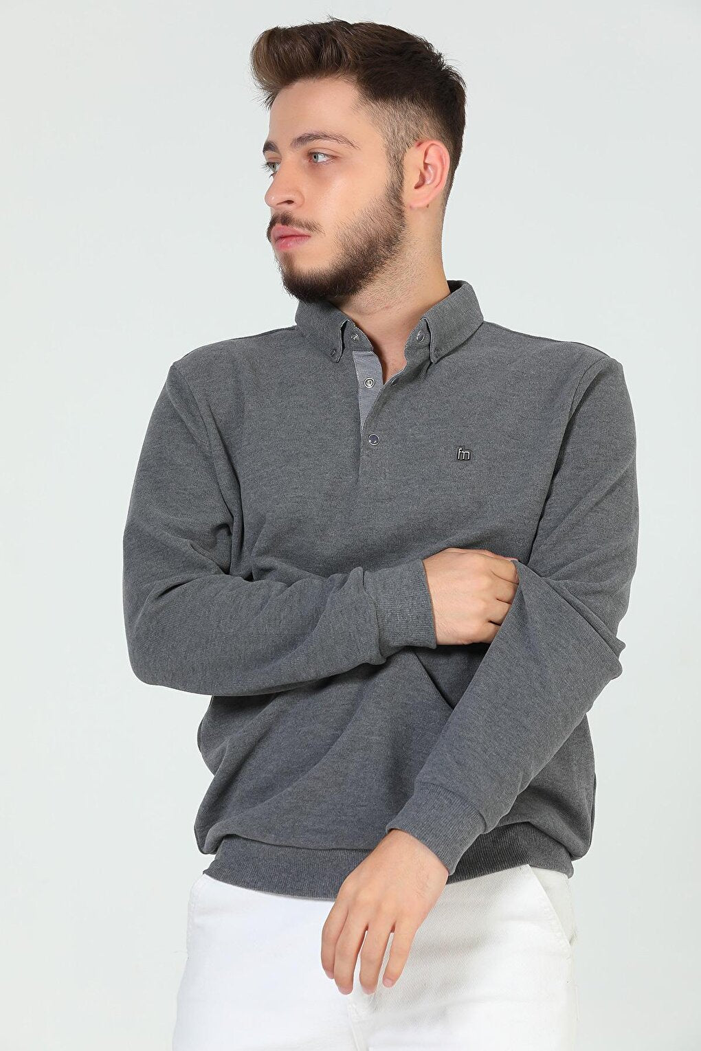 Men's Shirt Collar Sweatshirt