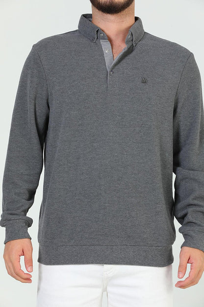 Men's Shirt Collar Sweatshirt