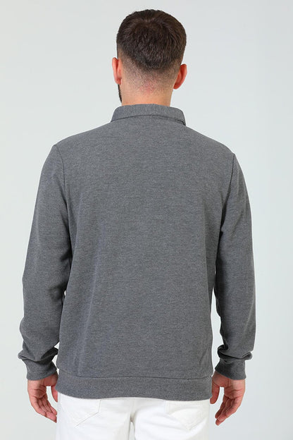 Men's Shirt Collar Sweatshirt