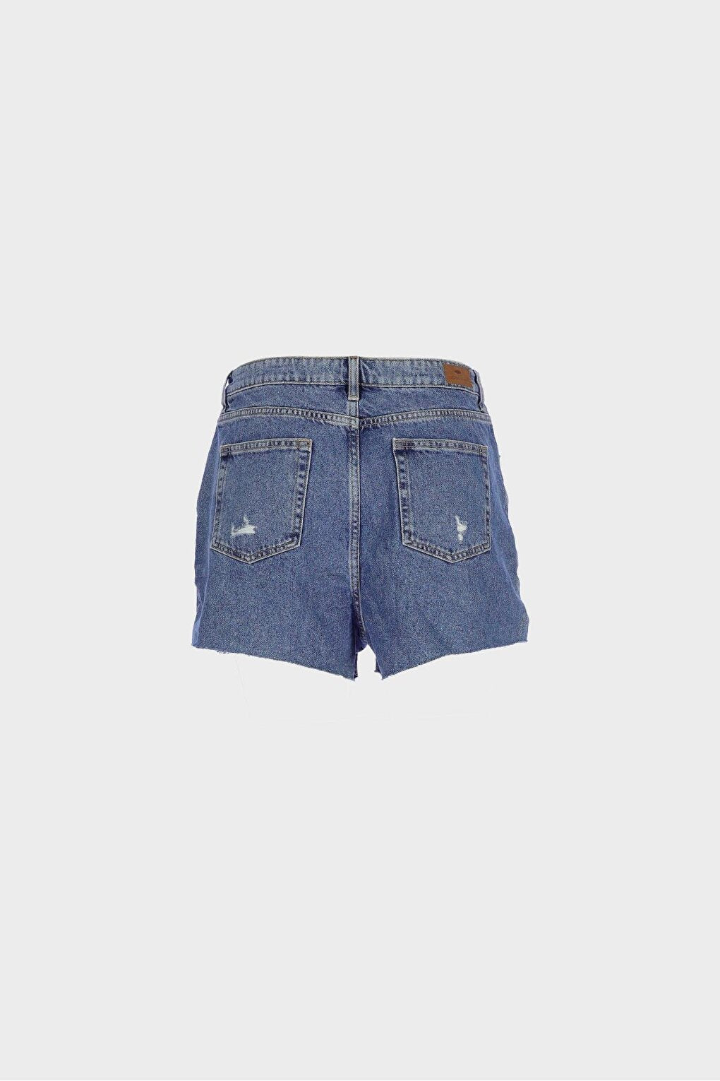 Women's Dark Blue Zippered Jean Shorts C 4534-079