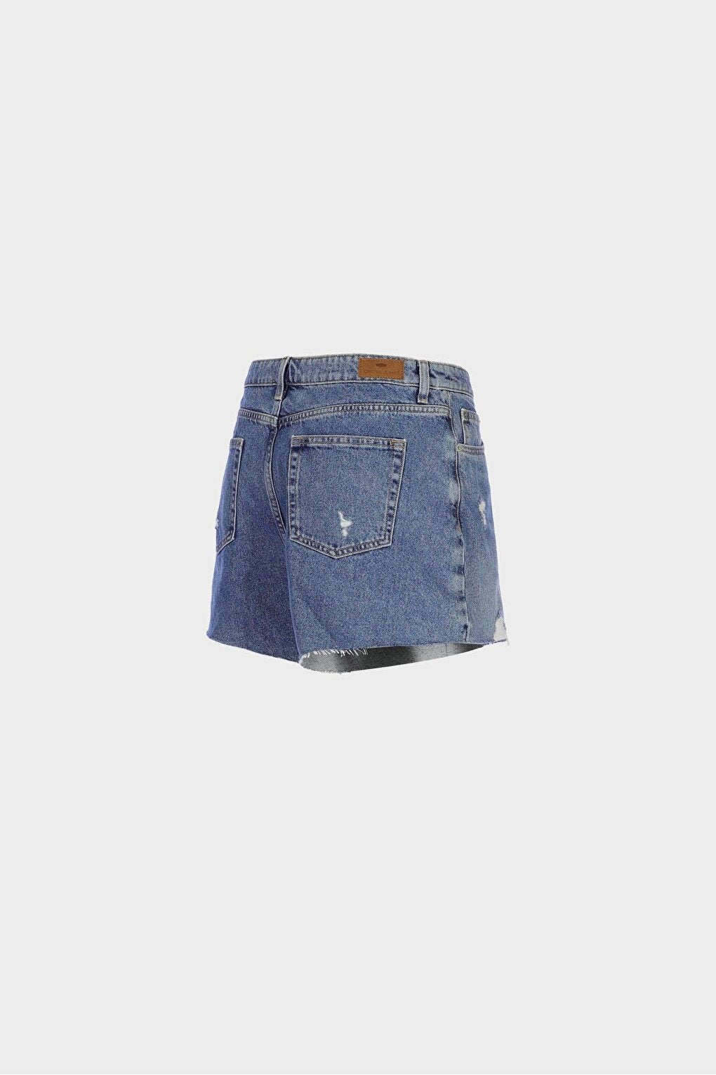 Women's Dark Blue Zippered Jean Shorts C 4534-079