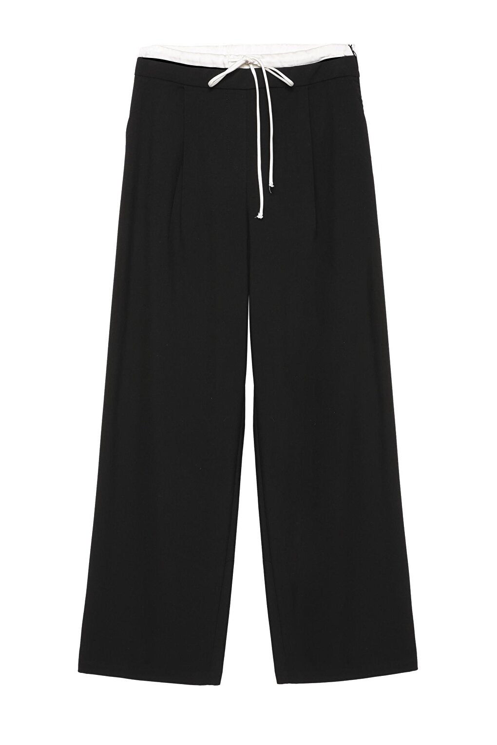 Double Waistband Trousers Black