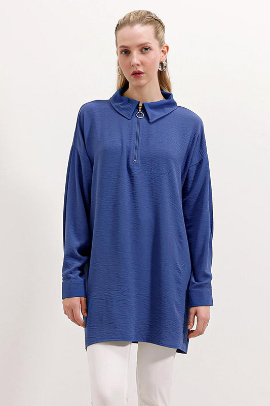 5917 Zippered Oversize Tunic - Saks