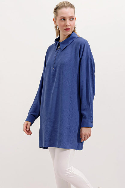 5917 Zippered Oversize Tunic - Saks