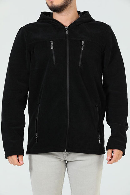 Men's Hooded Zippered Fleece Sweatshirt