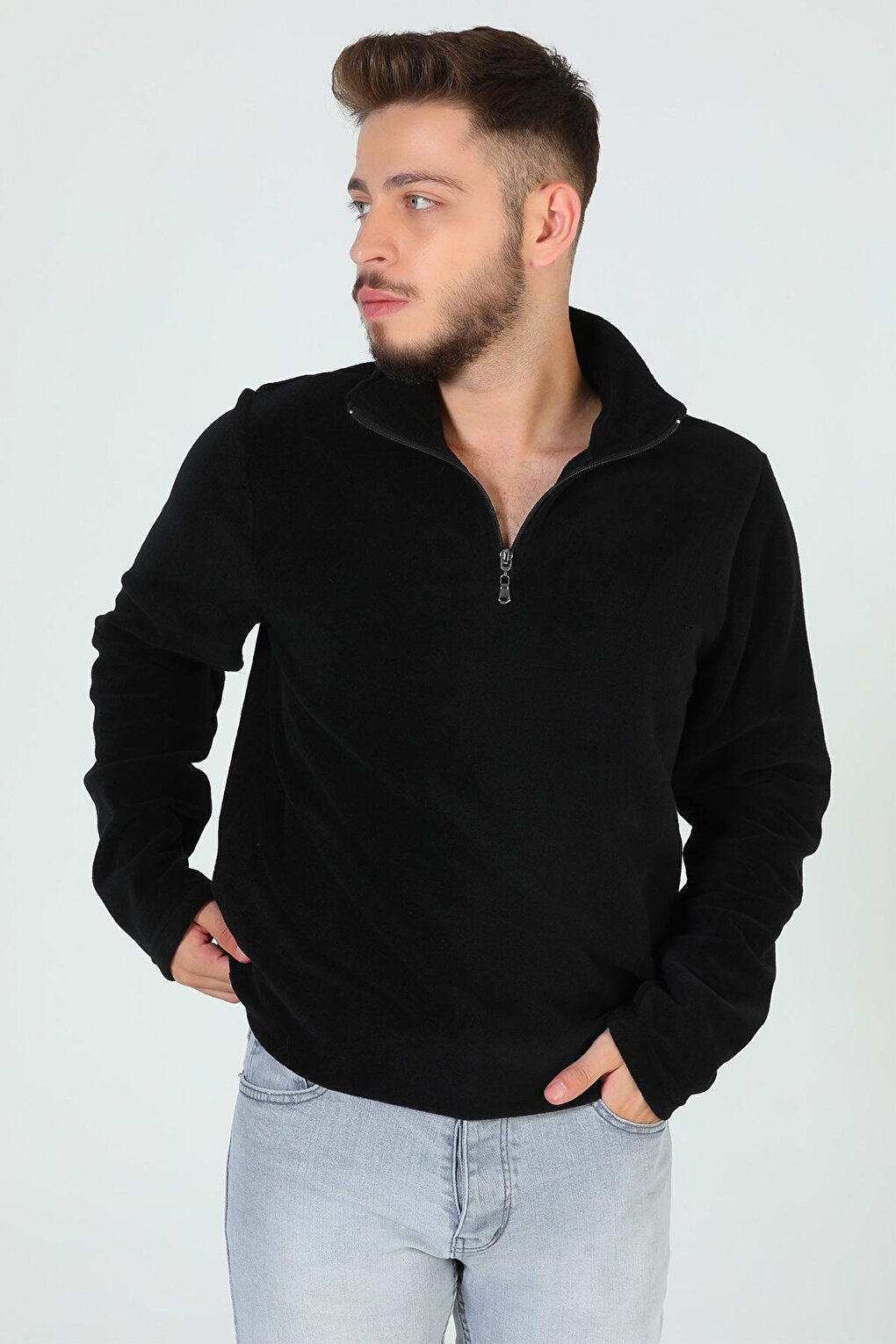 Men's Half Zipper Fleece Sweatshirt