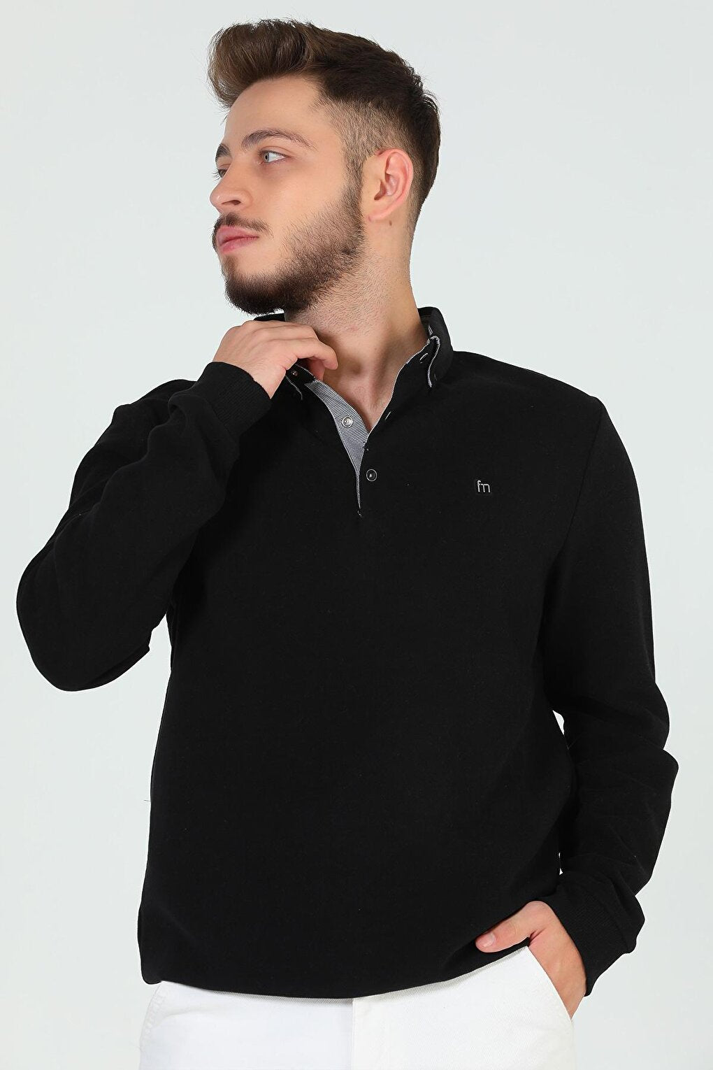 Men's Shirt Collar Sweatshirt