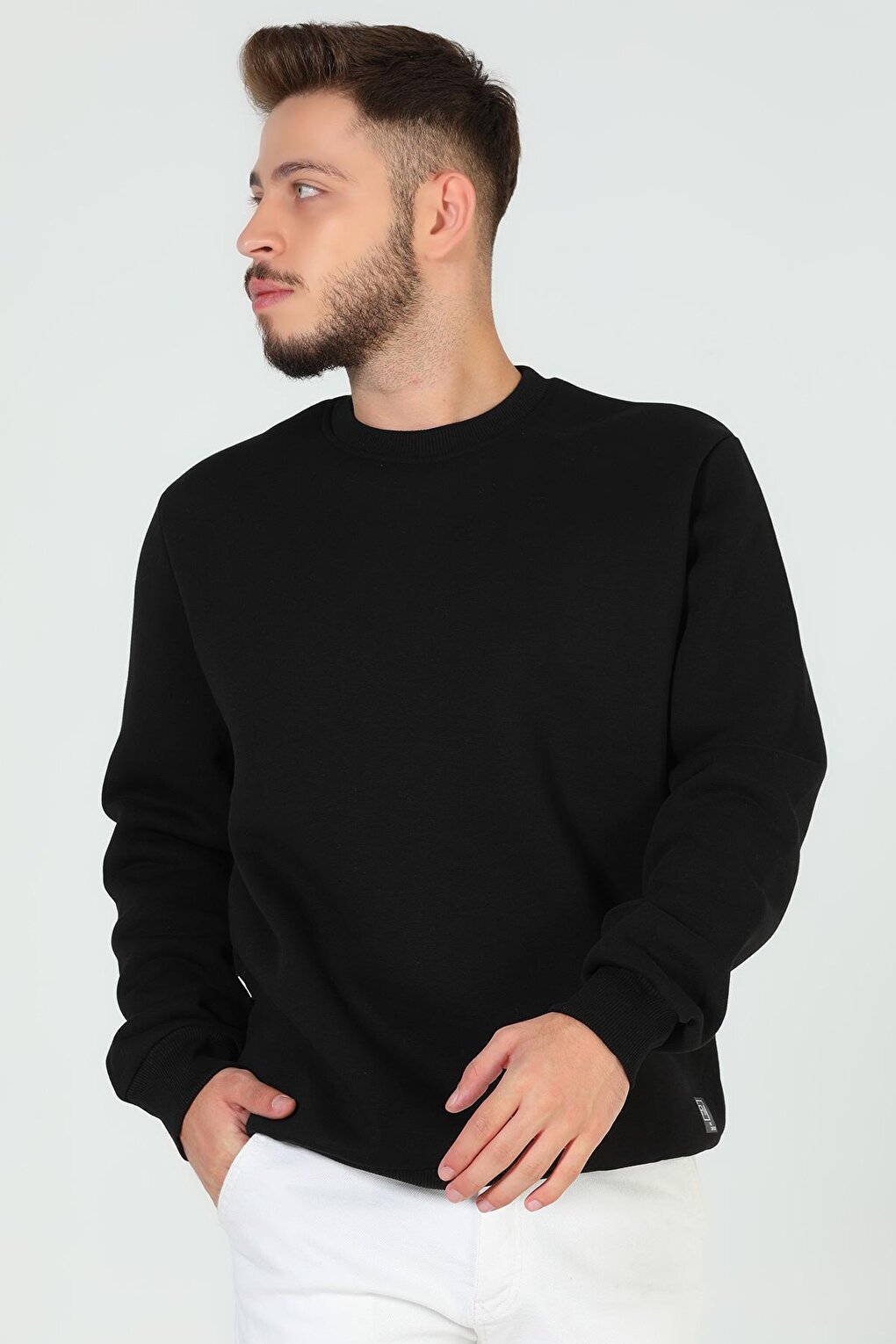 Men's Crew Neck Three Thread Raised Sweatshirt