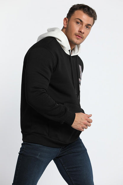 Men's Hooded Three Thread Raised Sweatshirt