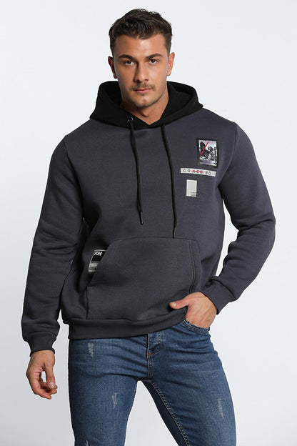 Men's Hooded Three Thread Raised Sweatshirt