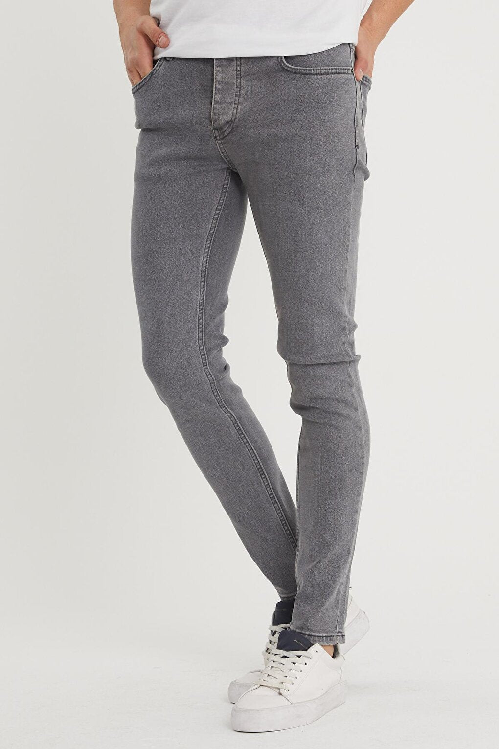 Gray Slim Fit Jean Trousers 1KXE5-44358-03