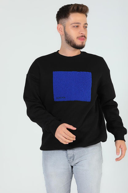 Men's Crew Neck Embossed Three Thread Raised Sweatshirt