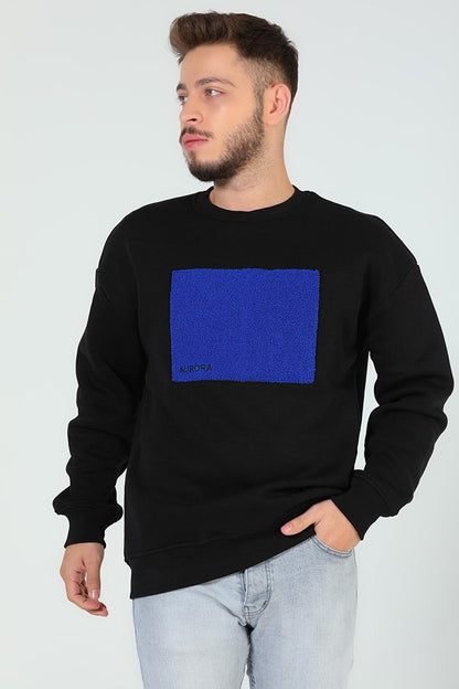 Men's Crew Neck Embossed Three Thread Raised Sweatshirt