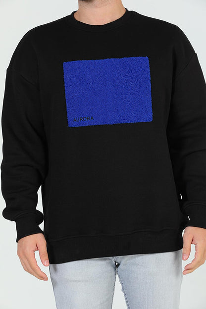 Men's Crew Neck Embossed Three Thread Raised Sweatshirt