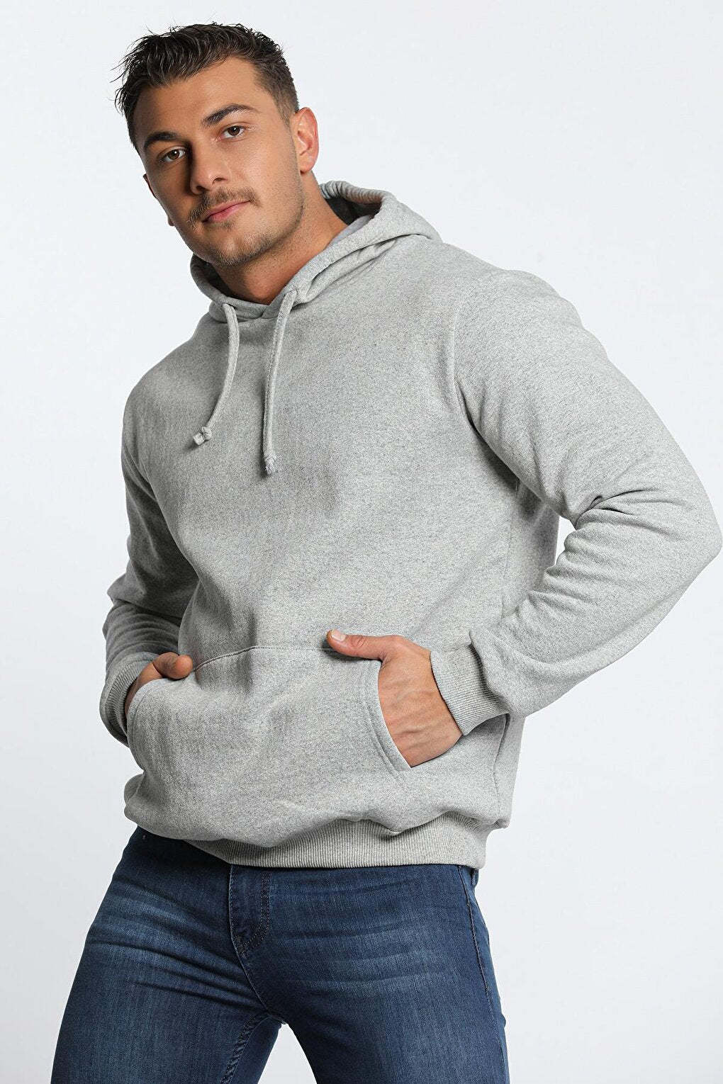 Men's Ribbed Hooded Sweatshirt