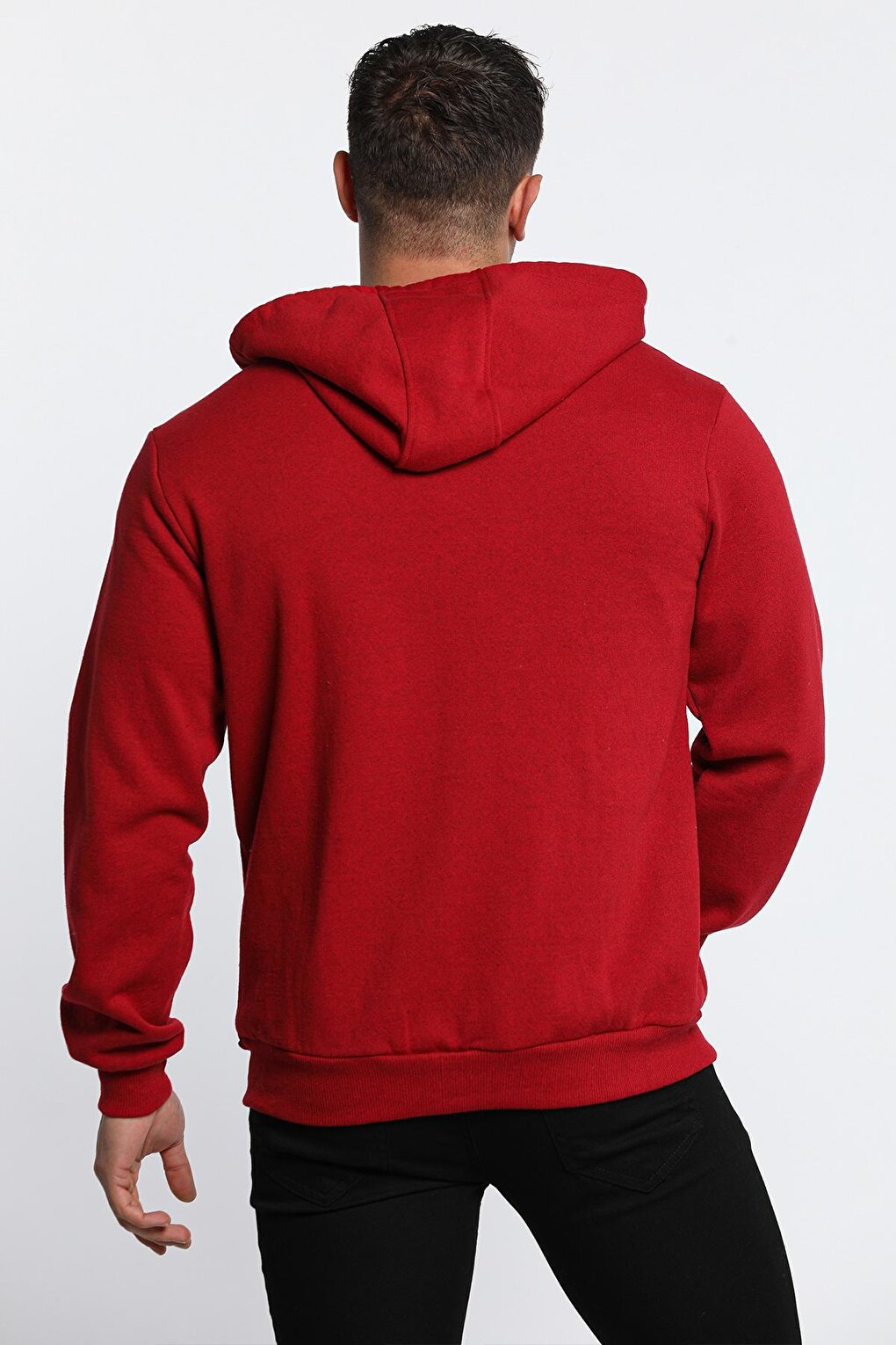 Men's Hooded Bone Zipper Sweatshirt