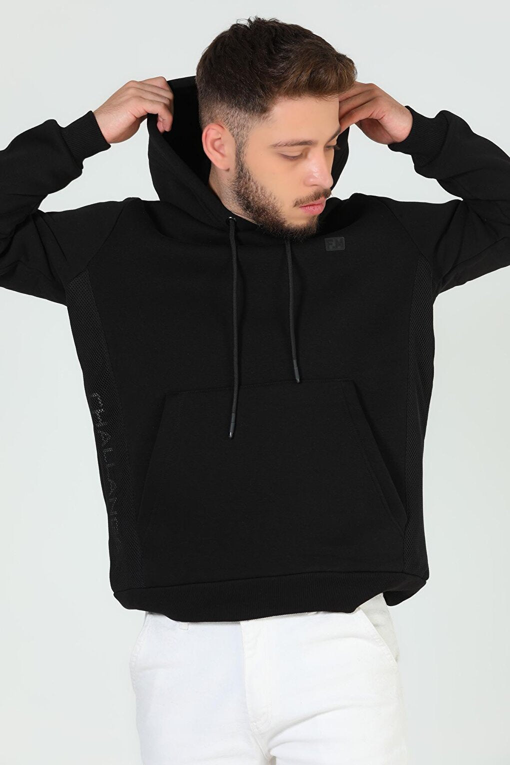 Men's Hooded Three Thread Raised Sweatshirt