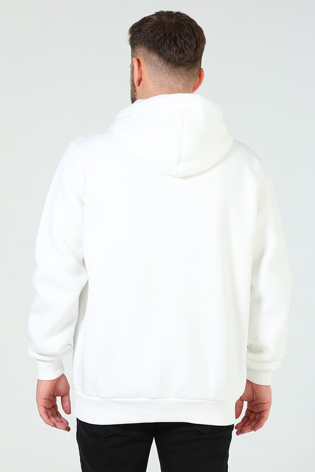 Men's Printed Hooded Three Thread Raised Sweatshirt