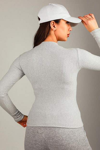 Women's Turtleneck Corduroy Blouse