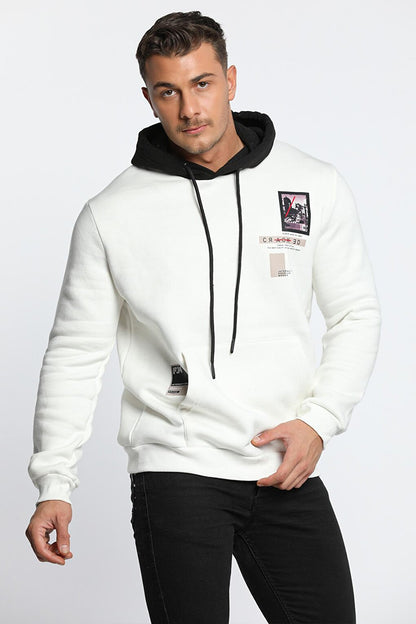 Men's Hooded Three Thread Raised Sweatshirt