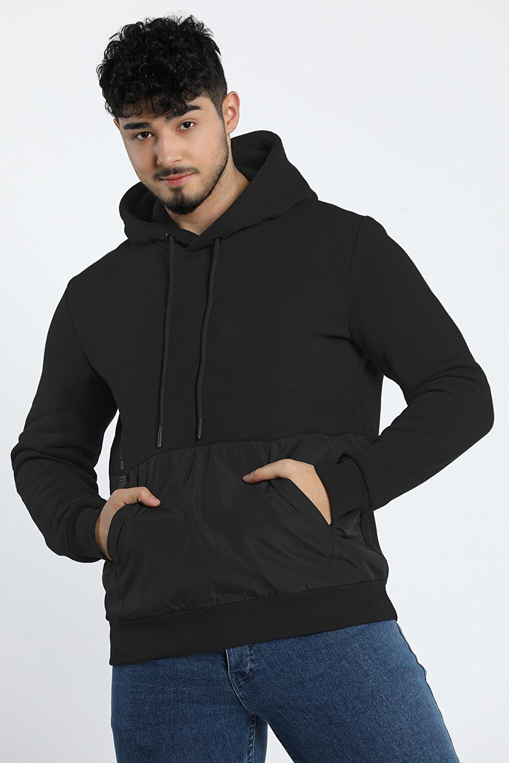 Men's Hooded Three Thread Raised Sweatshirt