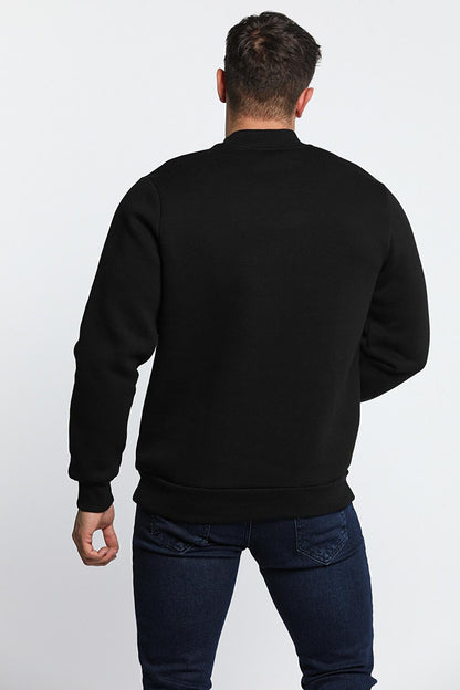 Men's Crew Neck Printed Three Thread Raised Sweatshirt