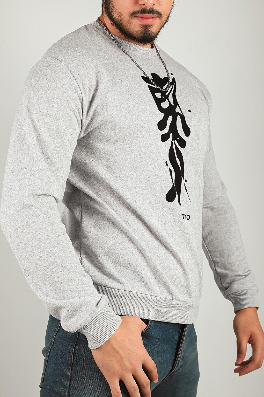 Men's Crew Neck Printed Sweatshirt