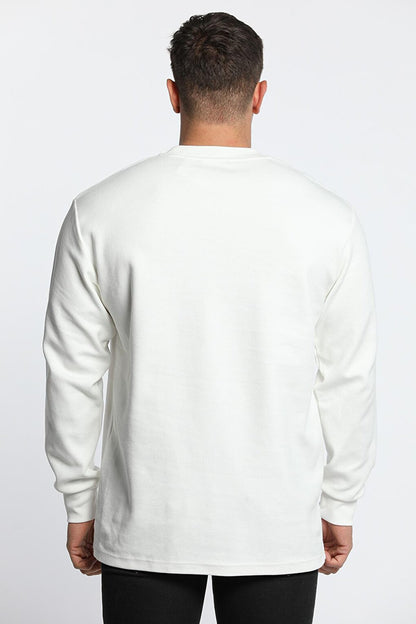 Men's Crew Neck Half Button Sweatshirt