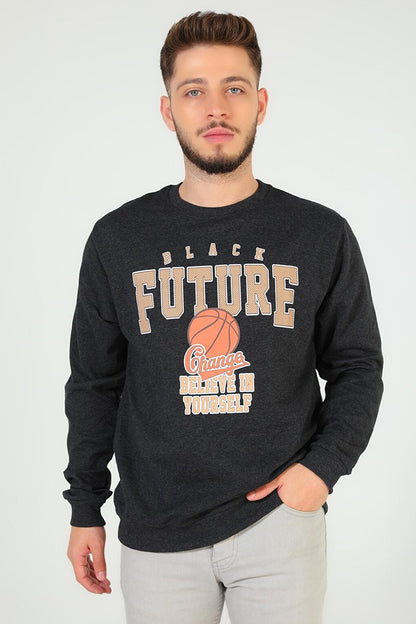 Men's Crew Neck Printed Sweatshirt