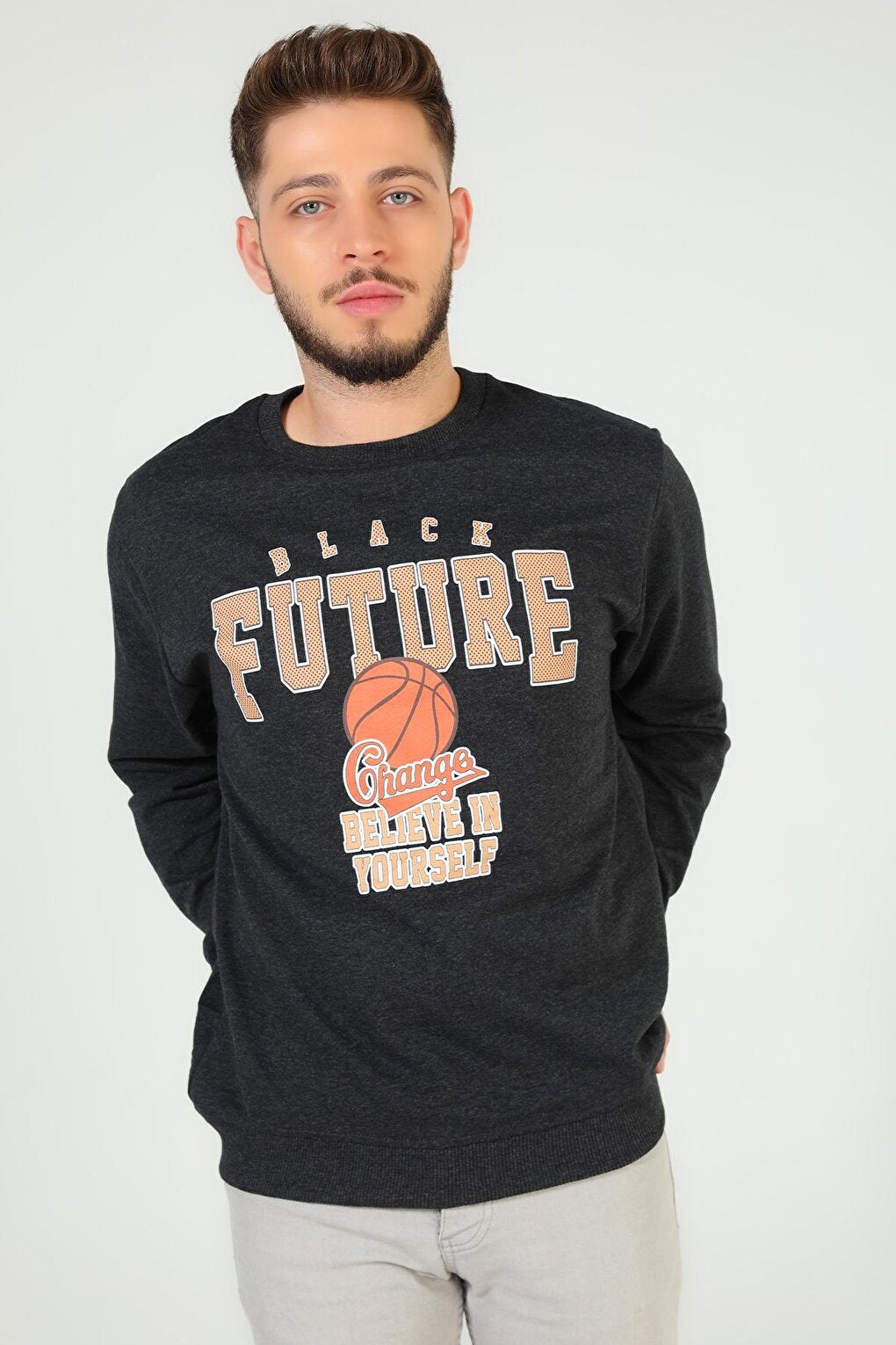 Men's Crew Neck Printed Sweatshirt