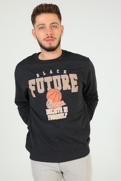 Men's Crew Neck Printed Sweatshirt