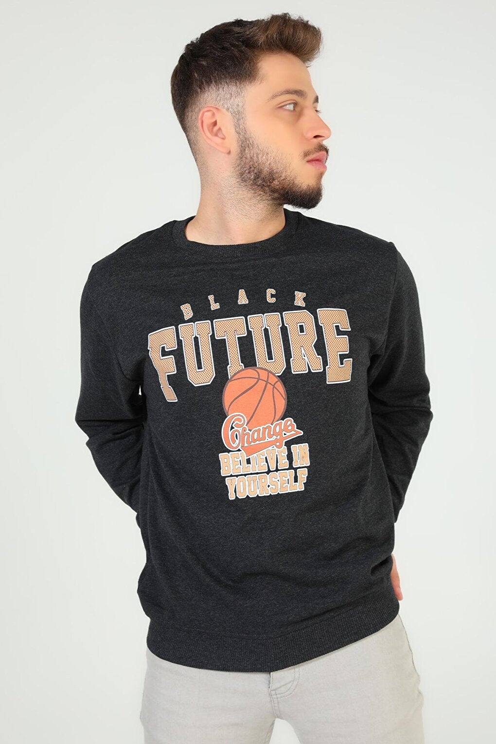 Men's Crew Neck Printed Sweatshirt