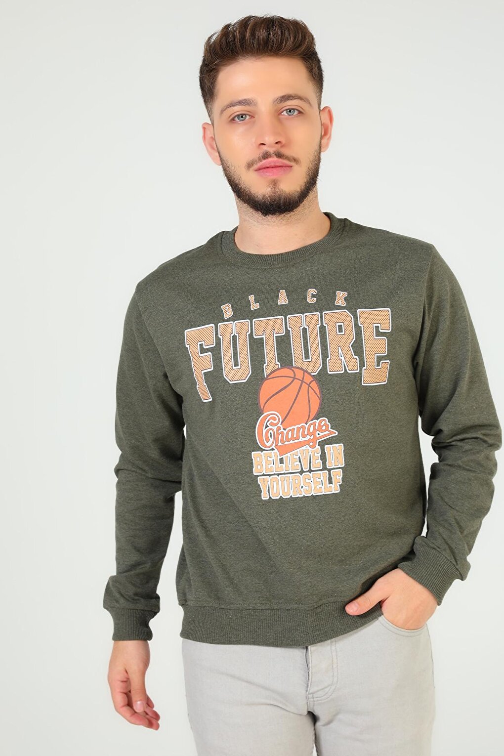 Men's Crew Neck Printed Sweatshirt